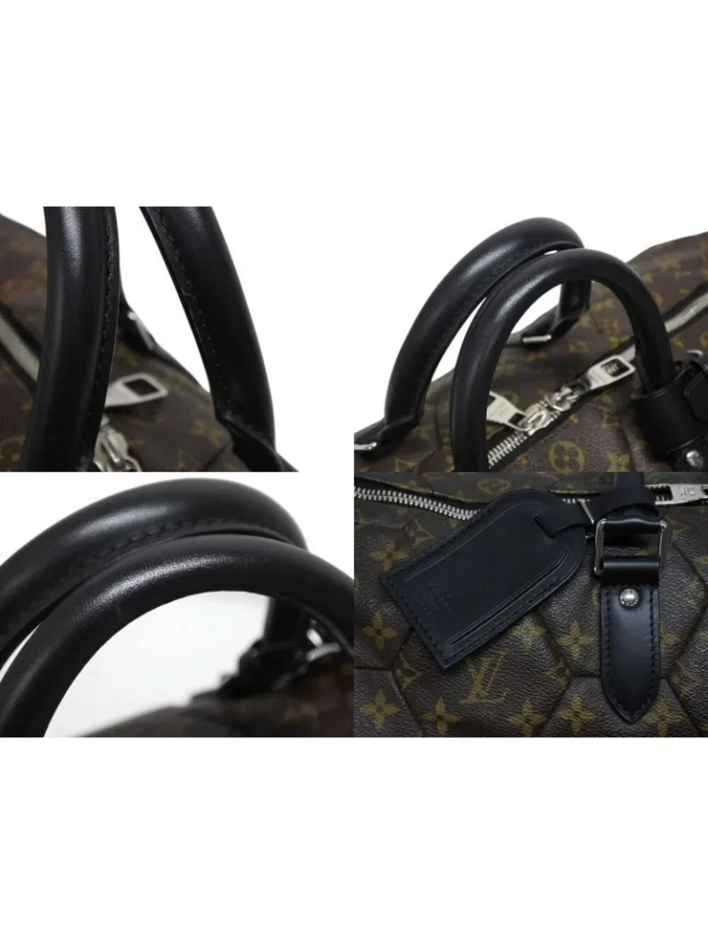 Louis Vuitton Keepall Bandouliere 45 Boston Bag Monogram Macassar Hexagon